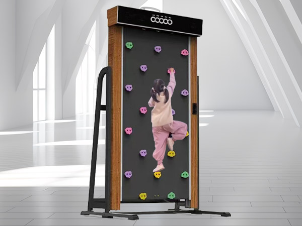 Indoor rotating rock climber